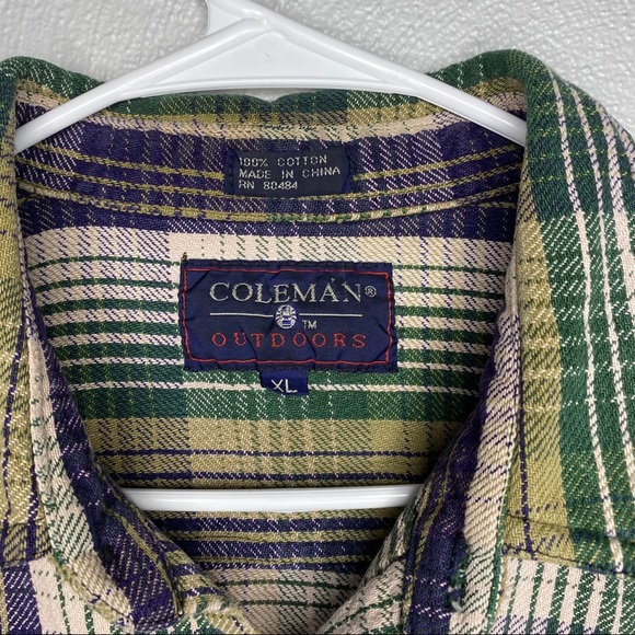 Coleman Outdoors Plaid Button Down Shirt Size XL - Picture 4 of 4